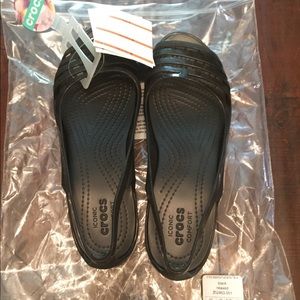 Brand new black crocs size 9